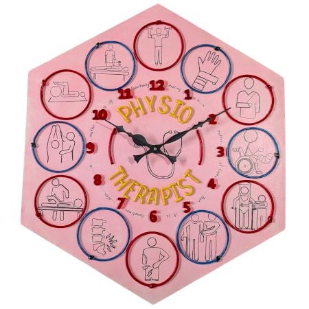 Handcrafted Physio Therapy Theme Wall Clock